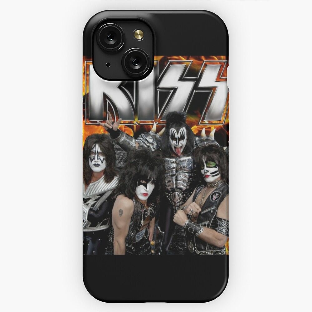 Kiss With Logo And Band iPhone 15 Slim Phone Case Cover