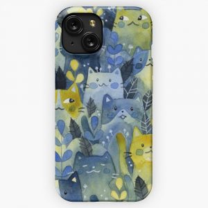 Kitty Forest iPhone 15 Slim Phone Case Cover