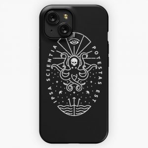 Knowledge White Skull iPhone 15 Slim Phone Case Cover
