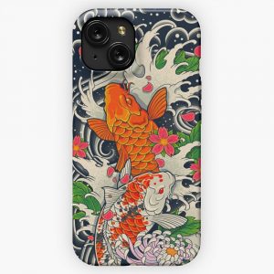 Koi Fish Pond iPhone 15 Slim Phone Case Cover