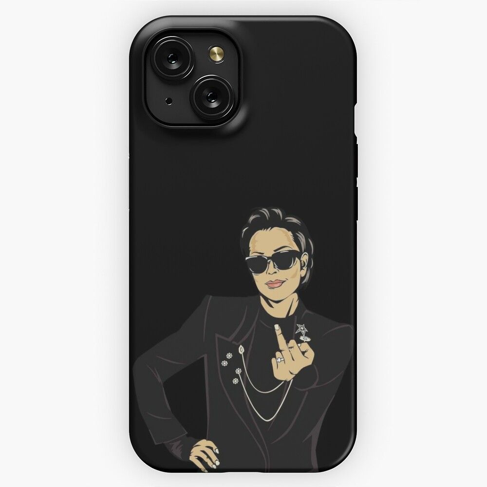 Kris Jenner Black iPhone 15 Slim Phone Case Cover