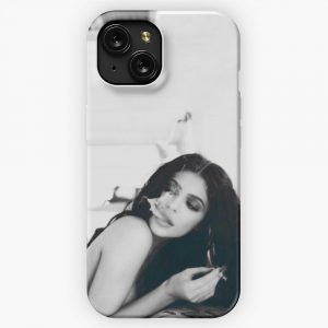 Kylie Jenner Monochrome Chilling iPhone 15 Slim Phone Case Cover