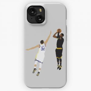 Kyrie Irving Clutch Shot Over Stephen Curry iPhone 15 Slim Phone Case Cover