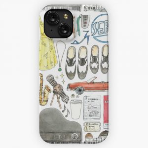 La La Land Illustration Jazz Saxophone Music Musical iPhone 15 Slim Phone Case Cover