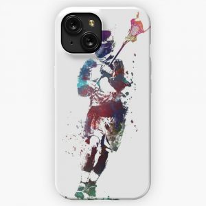 Lacrosse Player Art 2 Sport Lacrosse iPhone 15 Slim Phone Case Cover