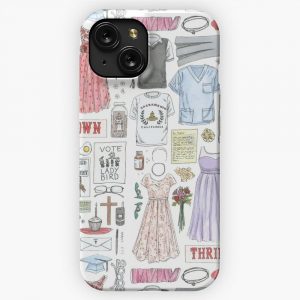 Lady Bird Film Object Illustration Greta Gerwig Saoirse Ronan iPhone 15 Slim Phone Case Cover