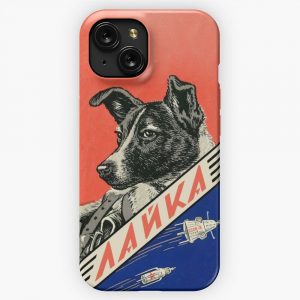 Laika Ussr 1958 Restored Soviet Vintage Space Poster iPhone 15 Slim Phone Case Cover