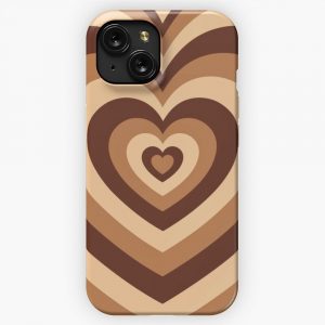 Latte Love Brown Hearts 2 iPhone 15 Slim Phone Case Cover