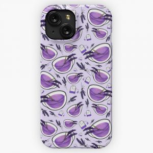 Lavender Tea Pattern iPhone 15 Slim Phone Case Cover
