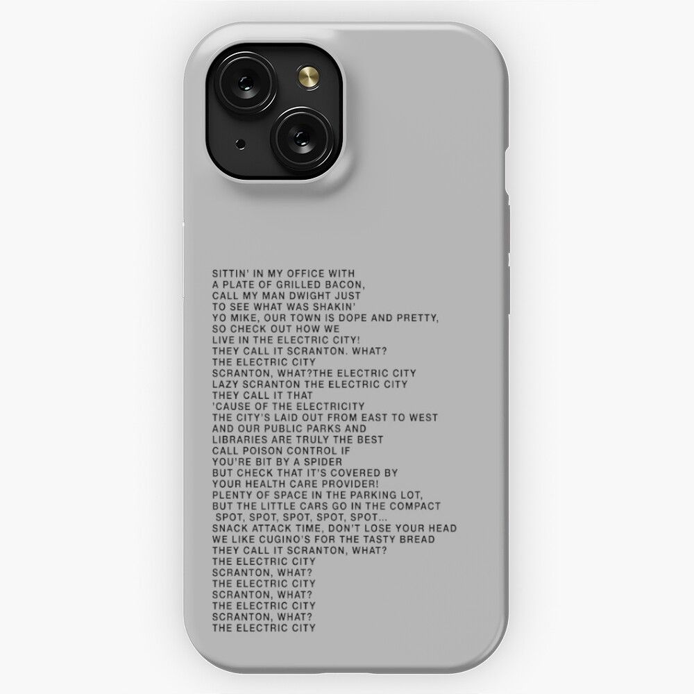 Lazy Scranton The Electric City iPhone 15 Slim Phone Case Cover