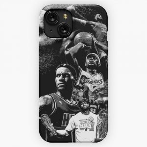 Lebron James 4 Times Champions Basketball iPhone 15 Slim Phone Case Cover