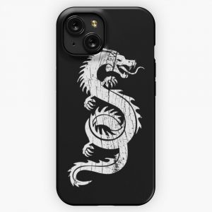 Legendary Animals Black Chinese Dragon 2 iPhone 15 Slim Phone Case Cover