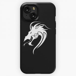 Legendary Animals Black Chinese Dragon iPhone 15 Slim Phone Case Cover