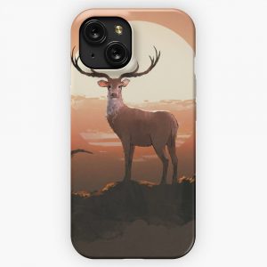 Legendary Animals Deer On Sunset Scenery By Ian Fantasy iPhone 15 Slim Phone Case Cover