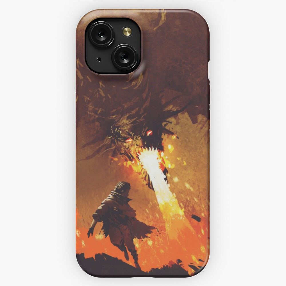 Legendary Animals Dragon Standoff By Ian Fantasy iPhone 15 Slim Phone Case Cover