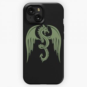 Legendary Animals Dragon Vintage Green iPhone 15 Slim Phone Case Cover