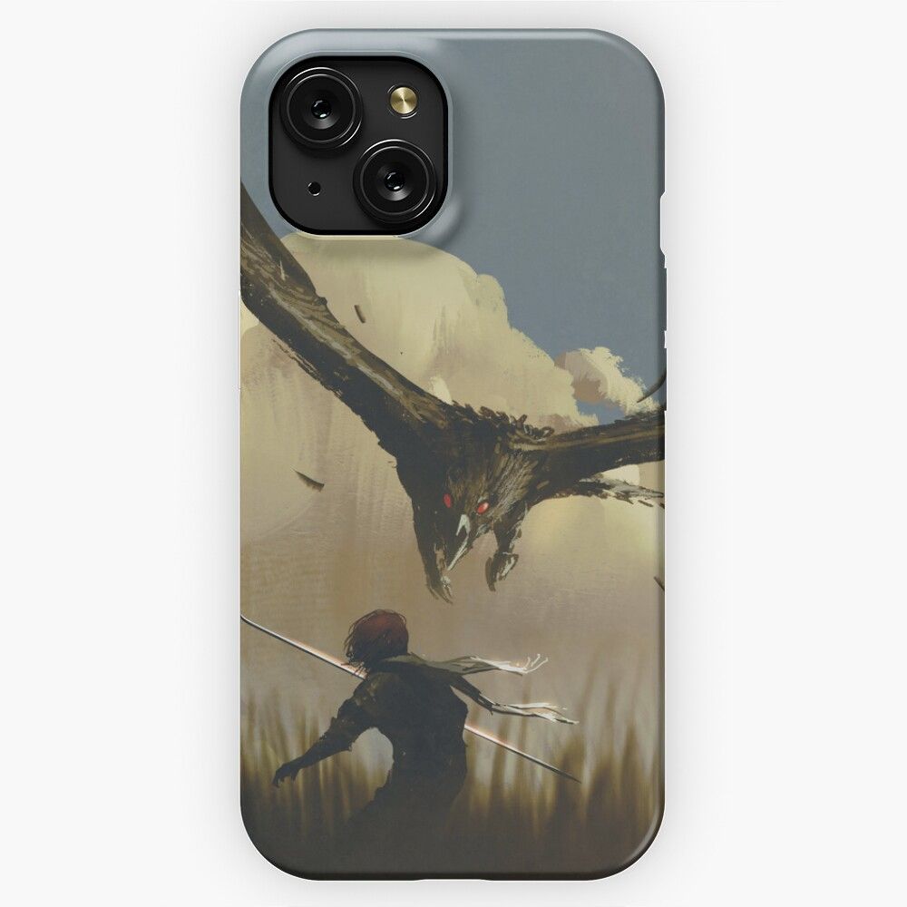 Legendary Animals Eagle Attack Man By Ian Fantasy 2 iPhone 15 Slim Phone Case Cover