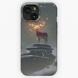 Legendary Animals Fiery Deer By Ian Fantasy 2 iPhone 15 Slim Phone Case Cover