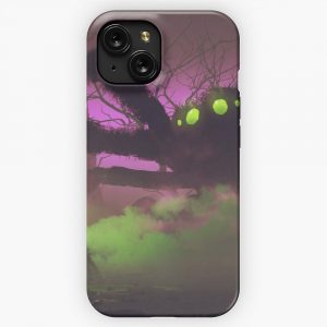 Legendary Animals Giant Spider At Dark Forest Night Scenery By Ian Fantasy iPhone 15 Slim Phone Case Cover