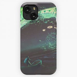 Legendary Animals Glowing Whales In Sea Night Scenery By Ian Fantasy iPhone 15 Slim Phone Case Cover