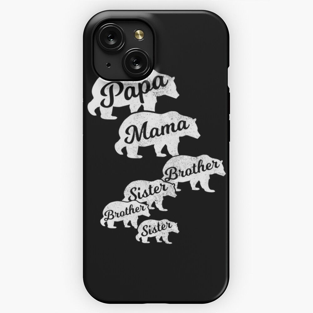 Legendary Animals Greezly Bear Family Matching Gift iPhone 15 Slim Phone Case Cover
