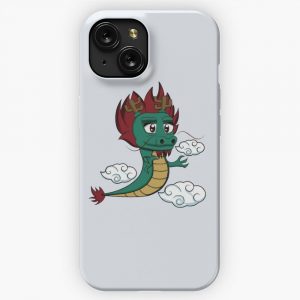 Legendary Animals Kawaii Anime Chibi Japanese Dragon Red Hair iPhone 15 Slim Phone Case Cover