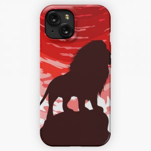 Legendary Animals Lion Silhouette iPhone 15 Slim Phone Case Cover