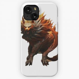 Legendary Animals Nine Tail Fox Sticker iPhone 15 Slim Phone Case Cover