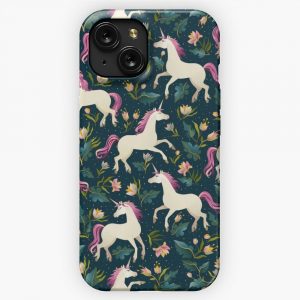 Legendary Animals Unicorn Pattern iPhone 15 Slim Phone Case Cover