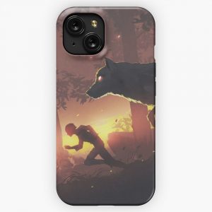 Legendary Animals Wolf With Man Running On Forest By Ian Fantasy iPhone 15 Slim Phone Case Cover