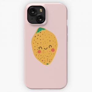 Lemon Cute Fruit In Flat Minimalistic Style iPhone 15 Slim Phone Case Cover