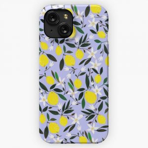 Lemons Blue iPhone 15 Slim Phone Case Cover
