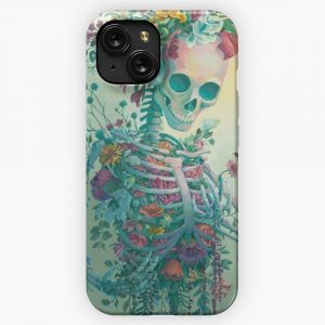 Life Flower Skeleton iPhone 15 Slim Phone Case Cover