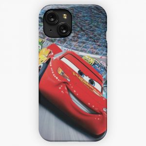 Lightning Mcqueen Race Poster iPhone 15 Slim Phone Case Cover