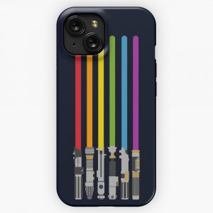 Lightsaber Rainbow iPhone 15 Slim Phone Case Cover