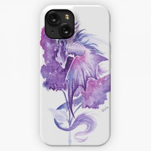 Lilac Dragon iPhone 15 Slim Phone Case Cover