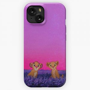 Lion King Animated Simba Nala iPhone 15 Slim Phone Case Cover