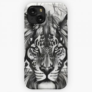 Lion Portrait iPhone 15 Slim Phone Case Cover