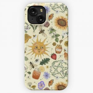 Litha Pattern Yellow iPhone 15 Slim Phone Case Cover