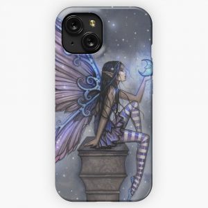 Little Blue Moon Fairy Fantasy Art By Molly Harrison iPhone 15 Slim Phone Case Cover