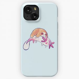 Little Sloth And Big Axolotl Watercolor iPhone 15 Slim Phone Case Cover