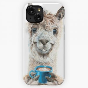 Llama Latte iPhone 15 Slim Phone Case Cover