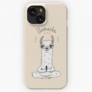 Llama Yoga Pose With Llamaste iPhone 15 Slim Phone Case Cover