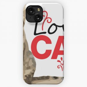 Love Cat iPhone 15 Slim Phone Case Cover