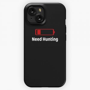 Low Battery Need Hunting Tshirt Activities Hobbies Gift iPhone 15 Slim Phone Case Cover