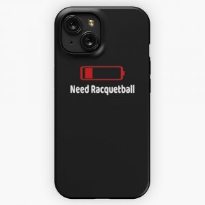Low Battery Need Racquetball Tshirt Activities Hobbies Gift iPhone 15 Slim Phone Case Cover