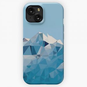 Low Poly Geometric Mountain iPhone 15 Slim Phone Case Cover