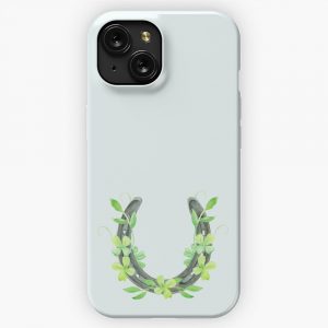 Lucky Horseshoe And Clover iPhone 15 Slim Phone Case Cover