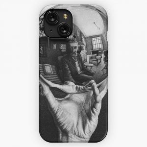 M C Escher Hand With Reflecting Sphere iPhone 15 Slim Phone Case Cover