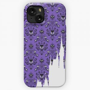 Magic Castle Silhouette Haunted Mansion Wallpaper iPhone 15 Slim Phone Case Cover